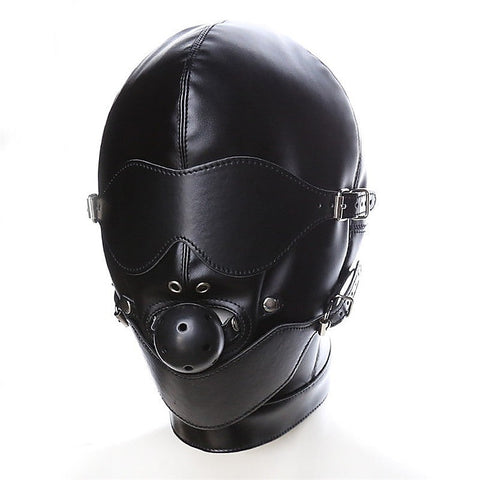 BDStyle Bondage Mouth Gag Full Gimp Hood - Bondage Hoods