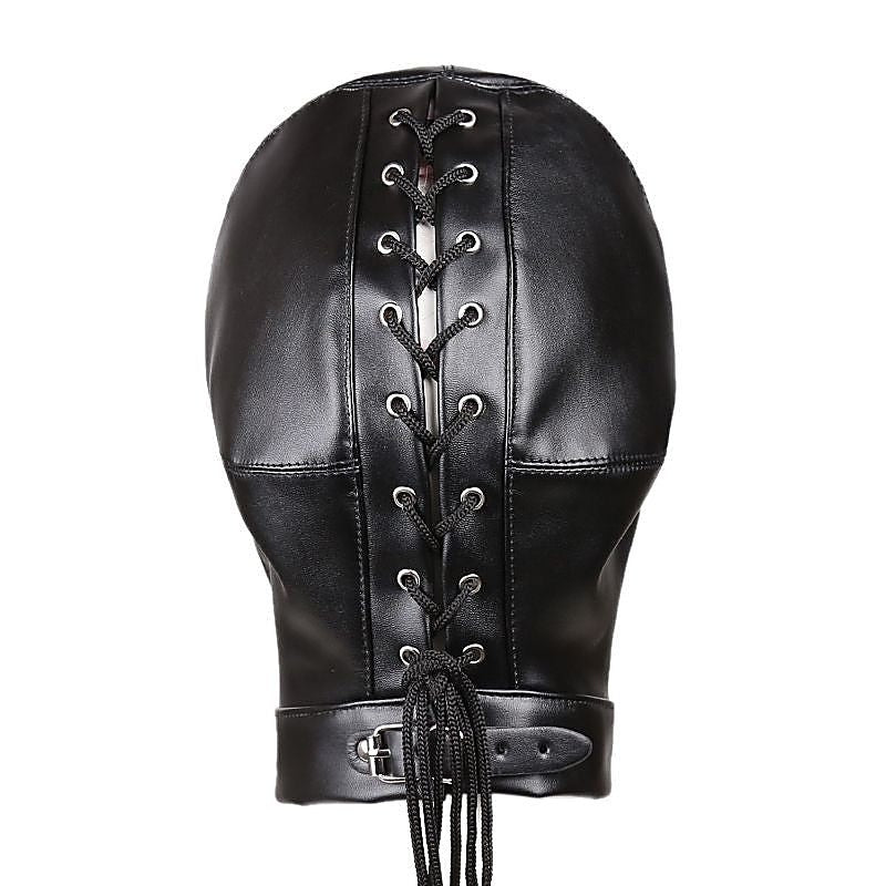 BDStyle Mouth And Eye Open With Nostril Hole Bondage Hood - Bondage Hoods