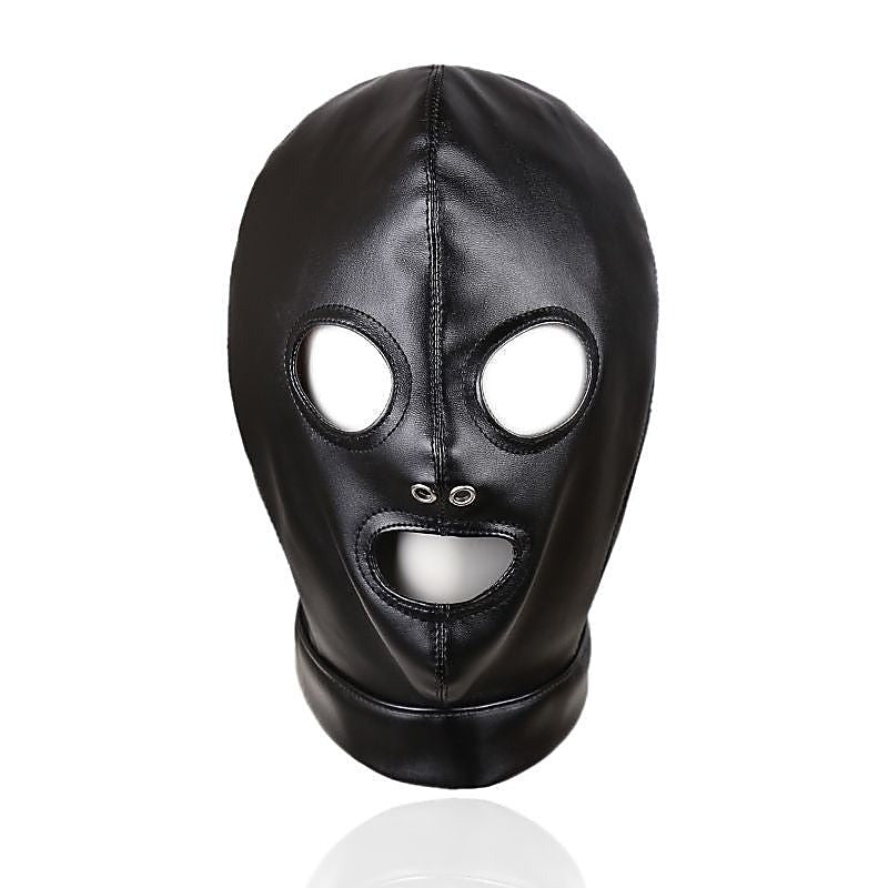 BDStyle Mouth And Eye Open With Nostril Hole Bondage Hood - Bondage Hoods