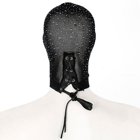 BDStyle Full Hood Cover With Diamond - Bondage Hoods