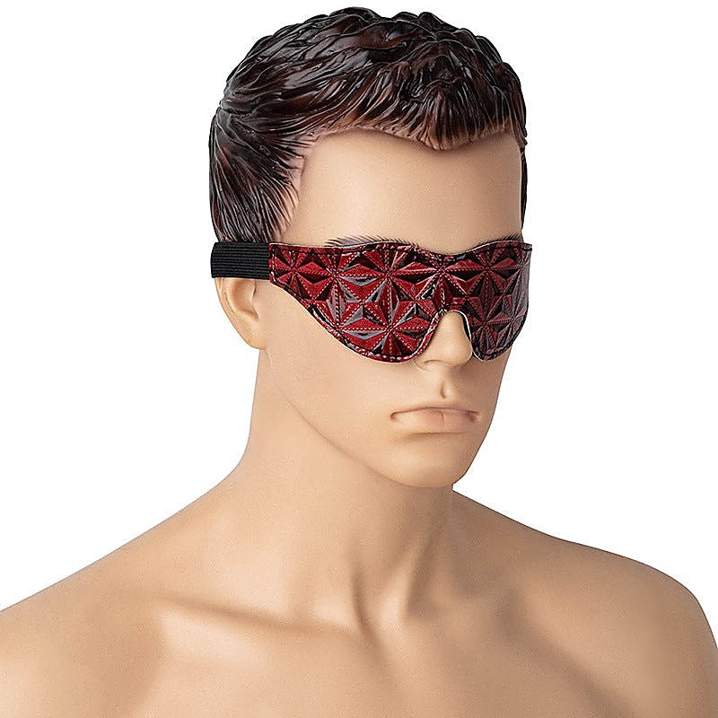 BDStyle Diamond Patterned Sinful Blindfold - Blindfolds And Masks