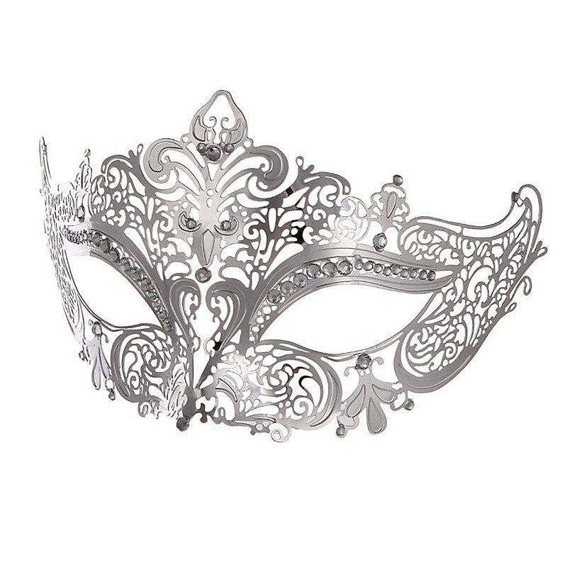 Premium Silver Diamante Metal Mask By Bdstyle - Blindfolds And Masks