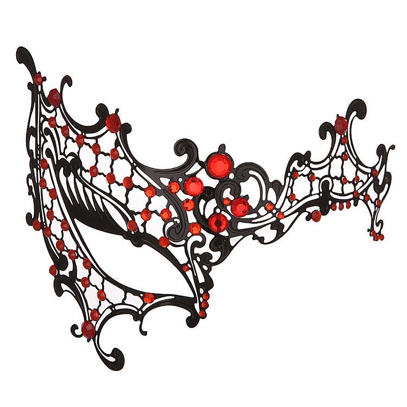 Bdsm Play Rhinestone Metal Half Face Mask By Bdstyle - Blindfolds And Masks