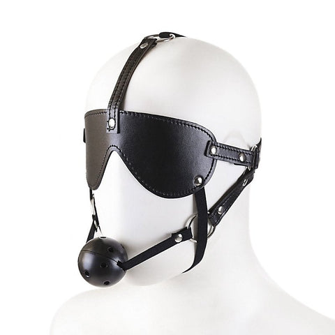 Blindfold With Breathable Ball Gag By Bdstyle - Blindfolds And Masks
