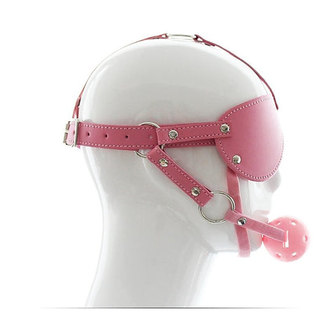 Blindfold With Breathable Ball Gag By Bdstyle - Blindfolds And Masks