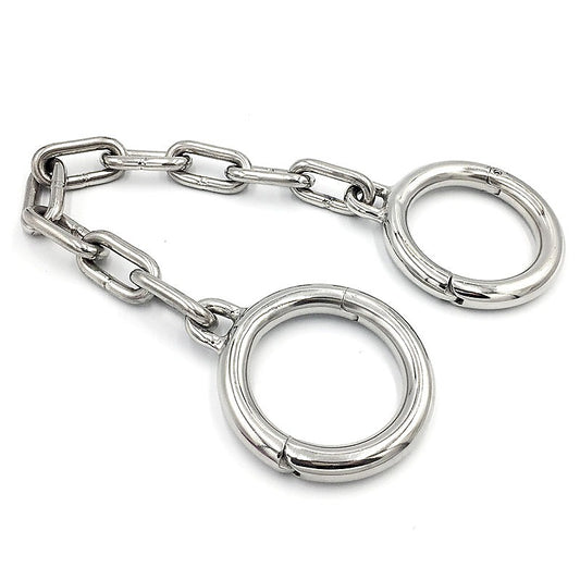 BDStyle Heavy Duty BDSM Play Metal Wrist Cuffs Only with Chain - Cuffs And Restraints