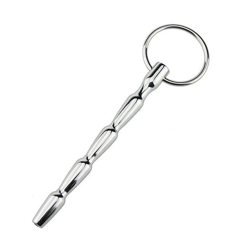 Cyber Bites Steel Penis Plug With Glans Ring - Penis Plugs