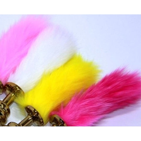Rabbit Faux Tail Ribbed Butt Plug Gold Large By Bdstyle - G-Spot Vibrators