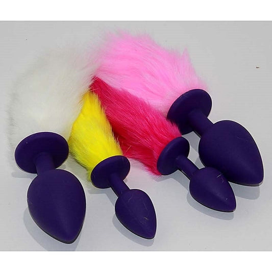 Rabbit Tail Silicone Butt Plug Large By Bdstyle - Fancy Dress Ups