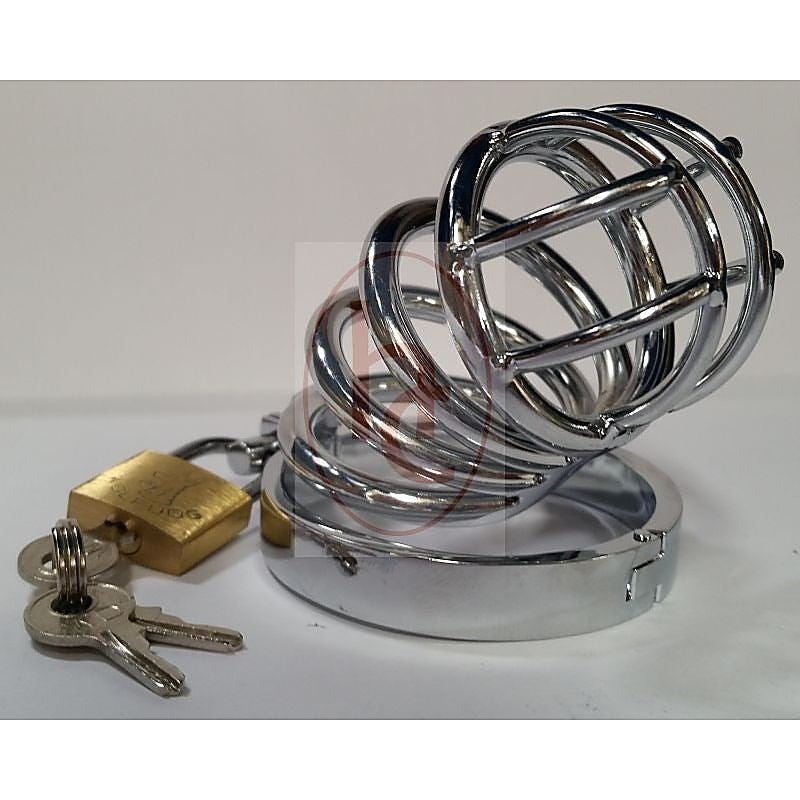 Prison Lock Chastity Cage 4 Rings - Male Chastity
