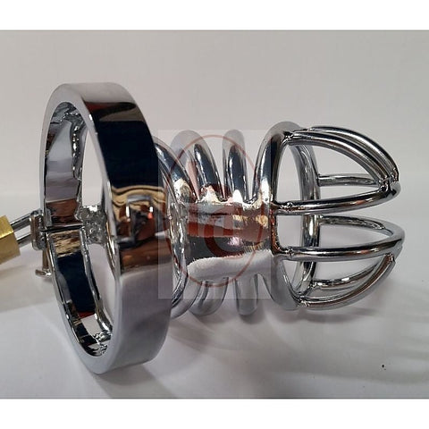 Prison Lock Chastity Cage 4 Rings - Male Chastity