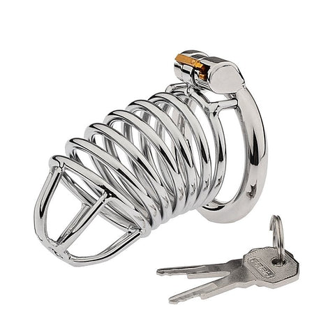 Hoop Cock Cage with Urethral Tube - Male Chastity