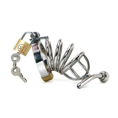 Asylum Chastity Device with Cock Plug