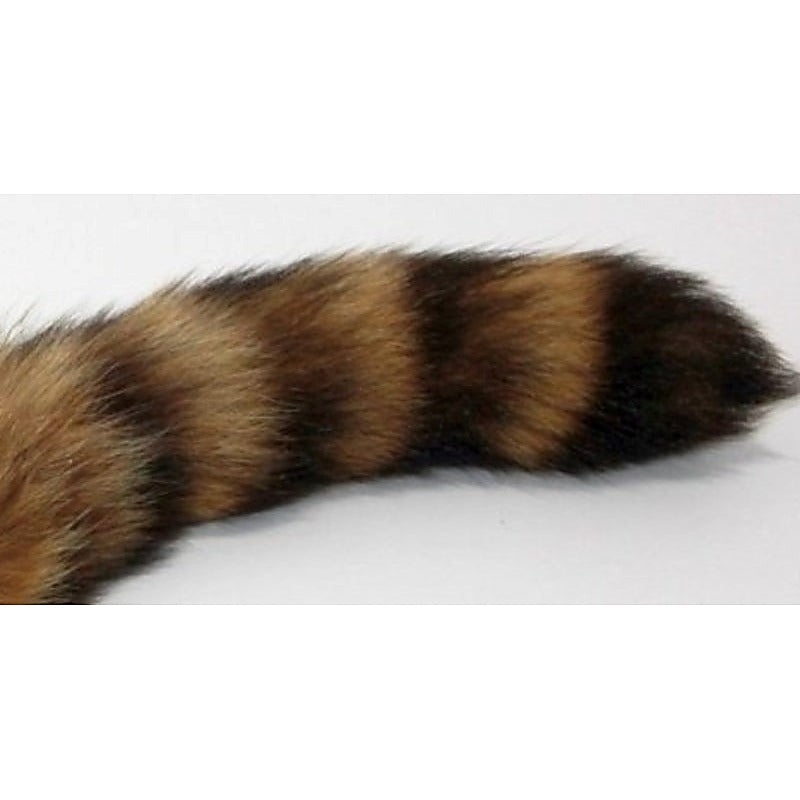 Brown Faux Fox Tail Ribbed Silver Butt Plug by BDStyle - Steel Sex Toys