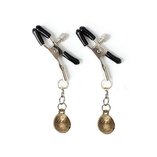 Metal Nipple Clamps with Bells - Breast and Nipple Toys