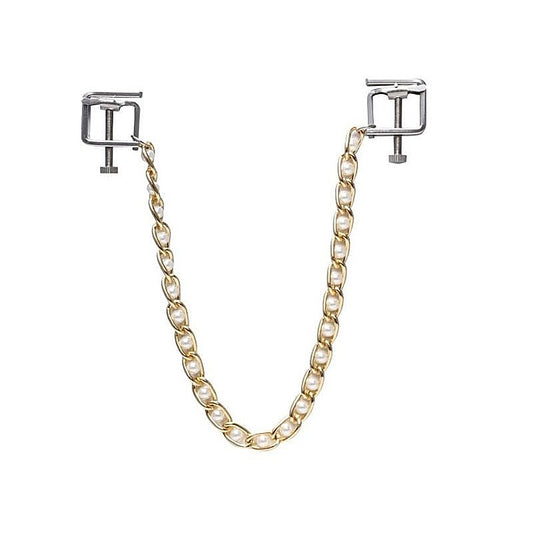 Rosie Nipple Vices with Gold Chain - Breast and Nipple Toys