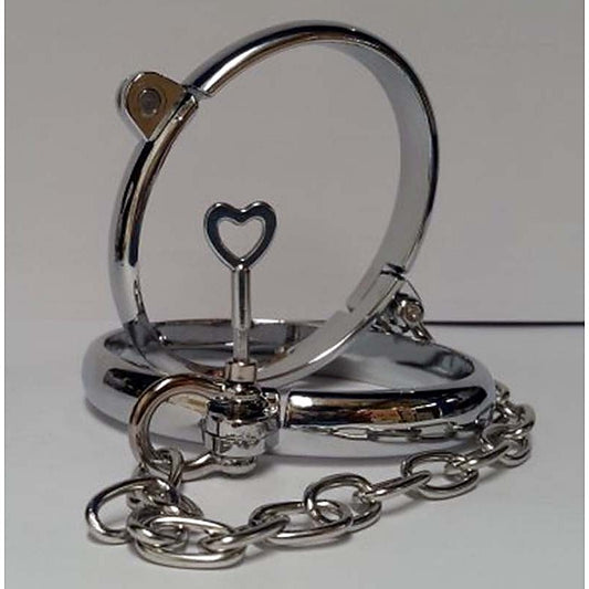 Oval Cold Steel Bondage Cuffs - Cuffs and Restraints