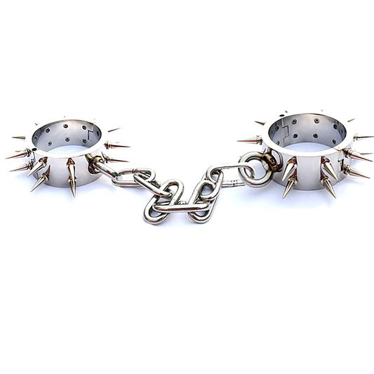 Spiked Steel Ankle Cuffs - Cuffs and Restraints