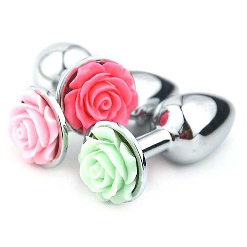 Flower Steel Butt Plug Medium By Bdstyle - Steel Sex Toys
