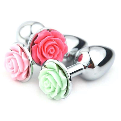 Flower Steel Butt Plug Medium By Bdstyle - Steel Sex Toys