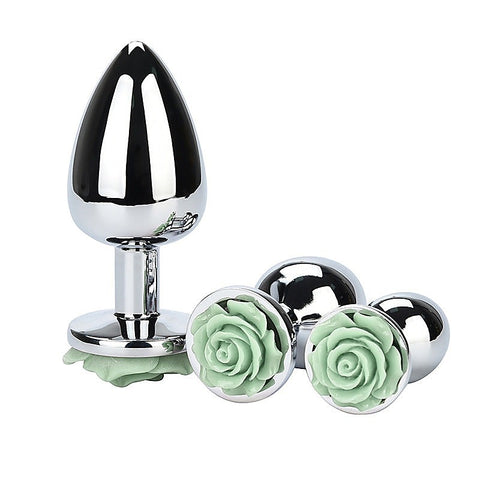 Flower Steel Butt Plug Medium By Bdstyle - Steel Sex Toys