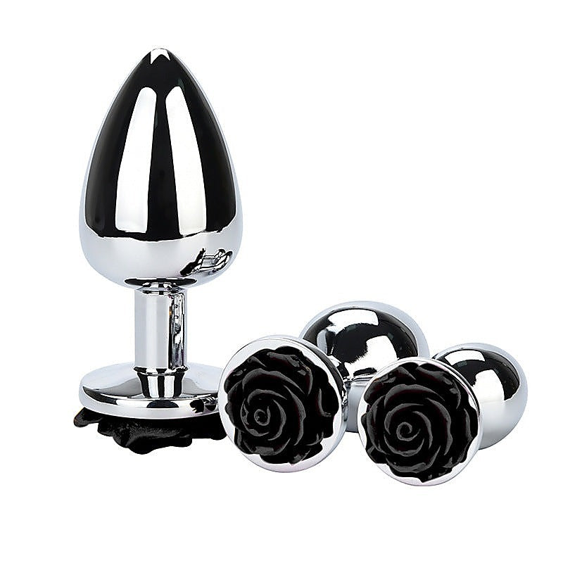 Flower Steel Butt Plug Medium By Bdstyle - Steel Sex Toys