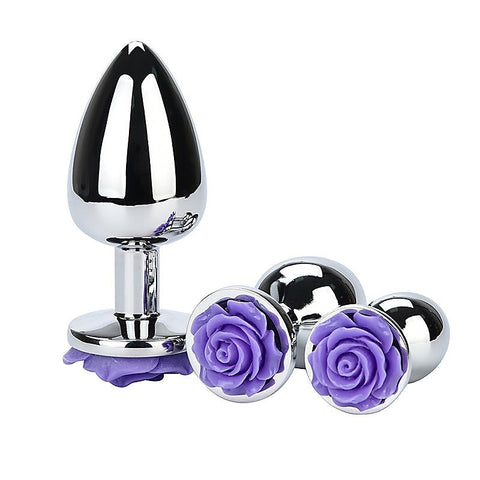 Flower Steel Butt Plug Medium By Bdstyle - Steel Sex Toys