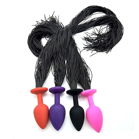 Horsetail Silicone Anal Plug Medium By Bdstyle - Clit Ticklers and Pulsators
