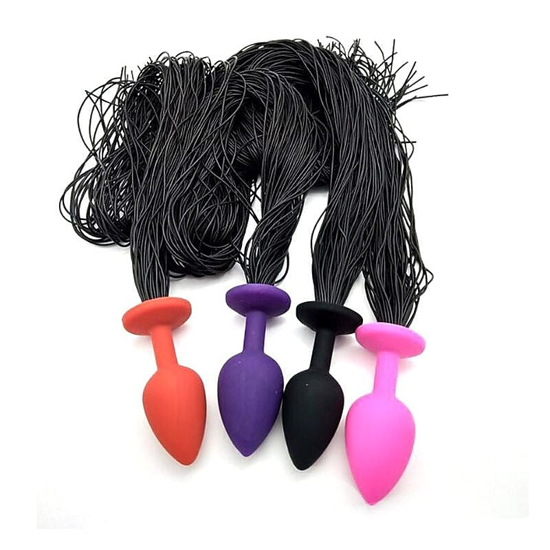 Horsetail Silicone Anal Plug Medium By Bdstyle - Clit Ticklers and Pulsators