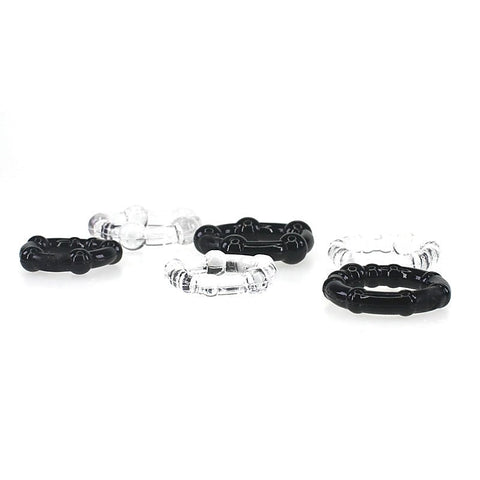 Stay Hard Beaded Cock Ring Set By Bdstyle - Cock Rings