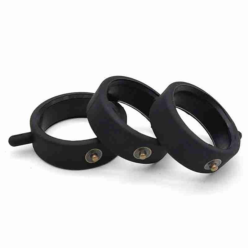 Double Silicone Electric Shock Cock & Ball Ring Medium - Electro Sex