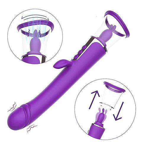 Clit and Nip Suck Dildo Vibe by BDStyle - Clit Ticklers and Pulsators