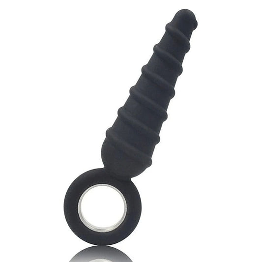 Metal O-Ring Spiral Silicone Anal Plug By Bdstyle - Butt Plugs