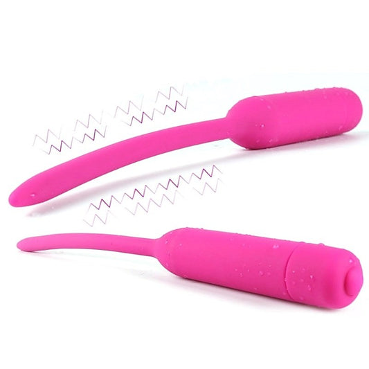 Vibrating Silicone Urethral Sound Small - Penis Plugs