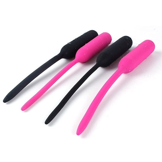Vibrating Silicone Urethral Sound Large - Penis Plugs