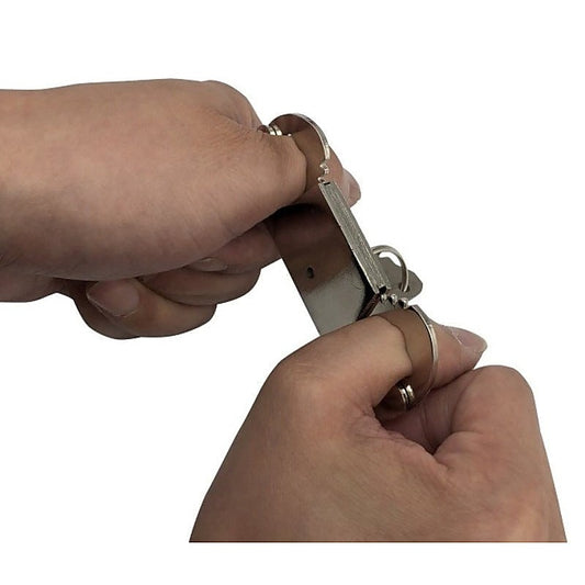 Thumb Steel Cuffs - Steel Sex Toys