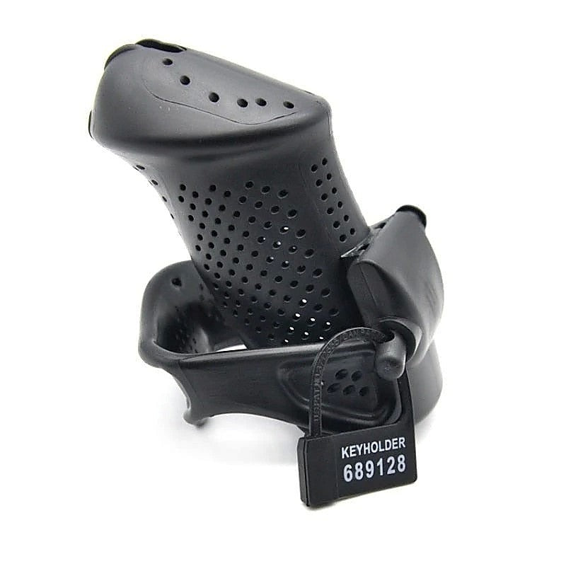 Stoma PVC Cock Cage Large by BDStyle - Male Chastity