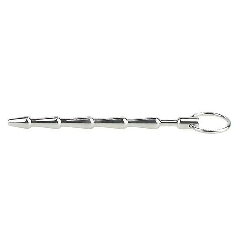 Tiered Metal Plug with Pull Ring - Penis Plugs