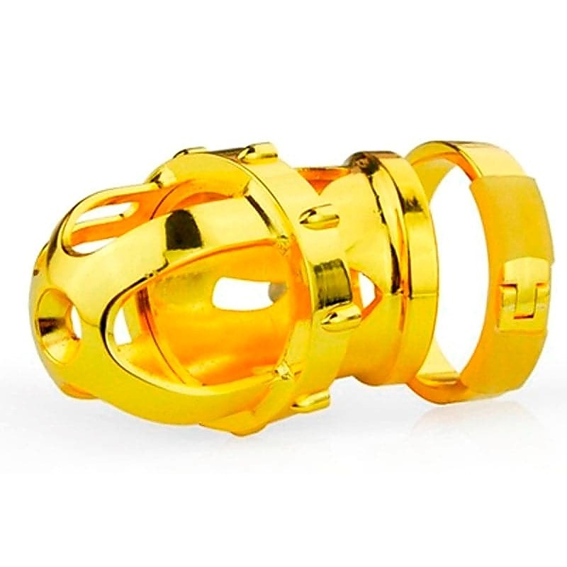 Gold-Plated Chastity Restraint By Bdstyle - Male Chastity