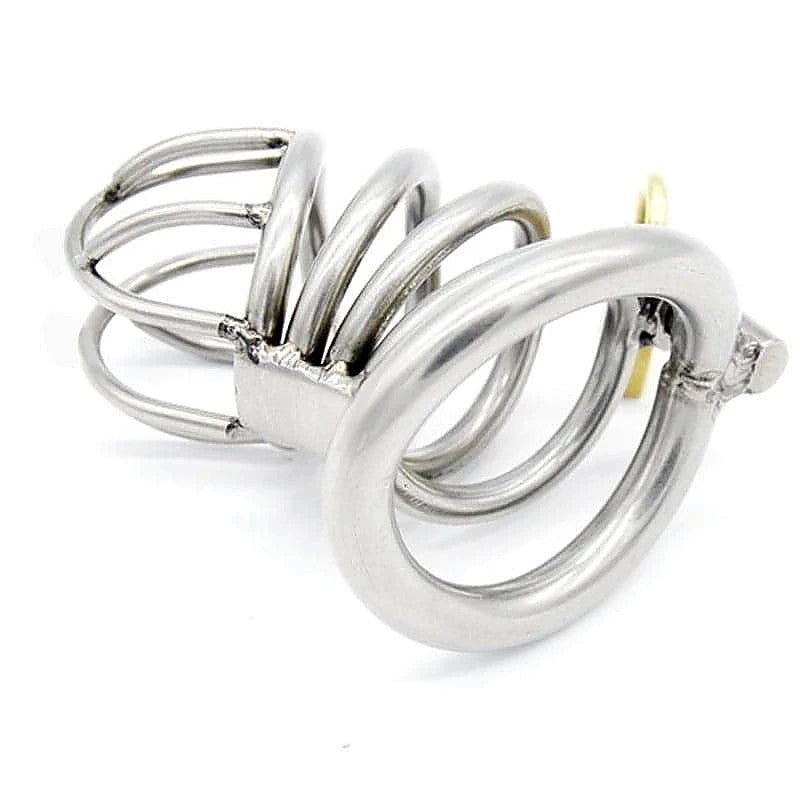 Bent Ring Stainless Steel Chastity Cage By Bdstyle - Male Chastity