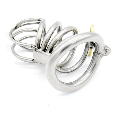 Bent Ring Stainless Steel Chastity Cage By Bdstyle - Male Chastity