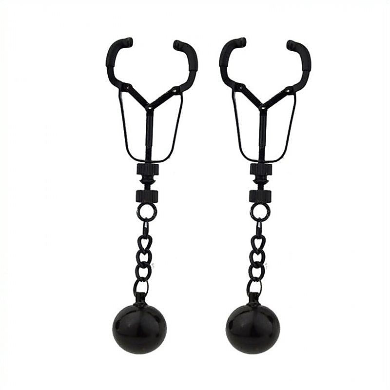 Weighted Orbs Nipple Clamps by BDStyle - Breast and Nipple Toys