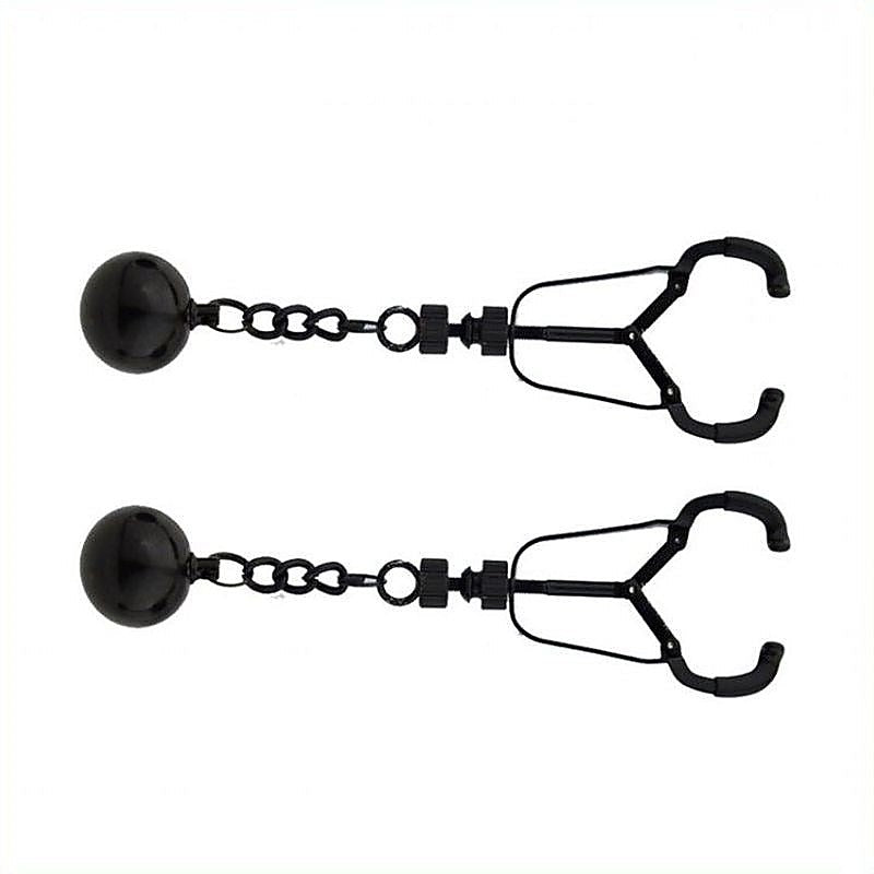 Weighted Orbs Nipple Clamps by BDStyle - Breast and Nipple Toys