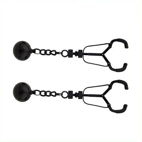 Weighted Orbs Nipple Clamps by BDStyle - Breast and Nipple Toys