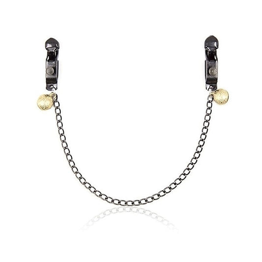 Alligator Nipple Clamps With Bell And Chain - Breast and Nipple Toys