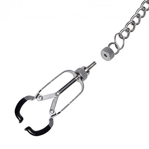 Caliper Nipple Clamps With Removable Chain By Bdstyle - Breast and Nipple Toys