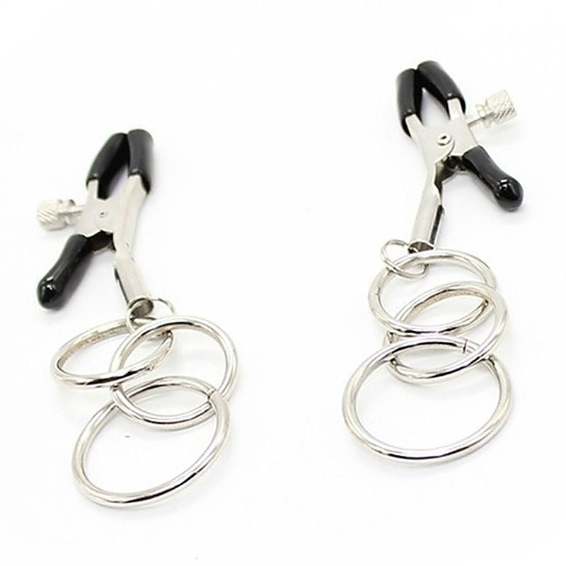 Nipple Clamps with 3 Ring by BDStyle - Breast and Nipple Toys