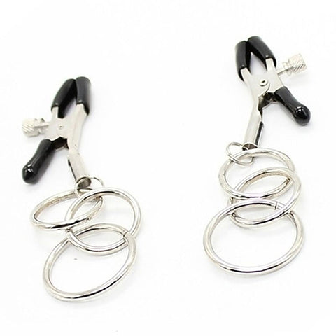 Nipple Clamps with 3 Ring by BDStyle - Breast and Nipple Toys