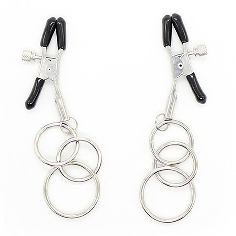 Nipple Clamps with 3 Ring by BDStyle - Breast and Nipple Toys