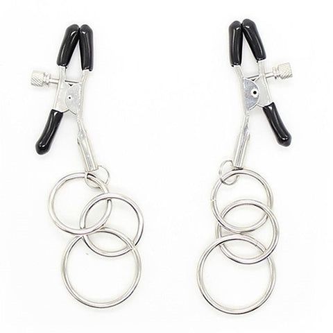Nipple Clamps with 3 Ring by BDStyle - Breast and Nipple Toys